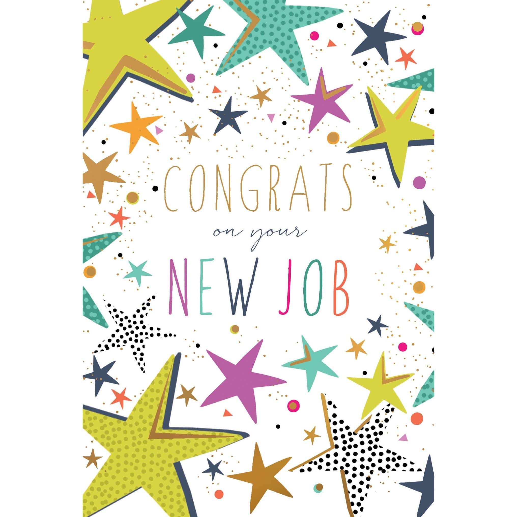 Pictura Stars New Job Card from Everyday Cards collection featuring a star design for celebrating new employment opportunities.